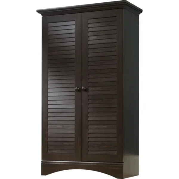Napoli Shutter Armoire in Antiqued Paint with Classic Louvered Doors and Spacious Storage Napoli Shutter Armoire in Antiqued Paint with Classic Louvered Doors and Spacious Storage