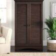Napoli Shutter 2 door Wardrobe in Antiqued Paint