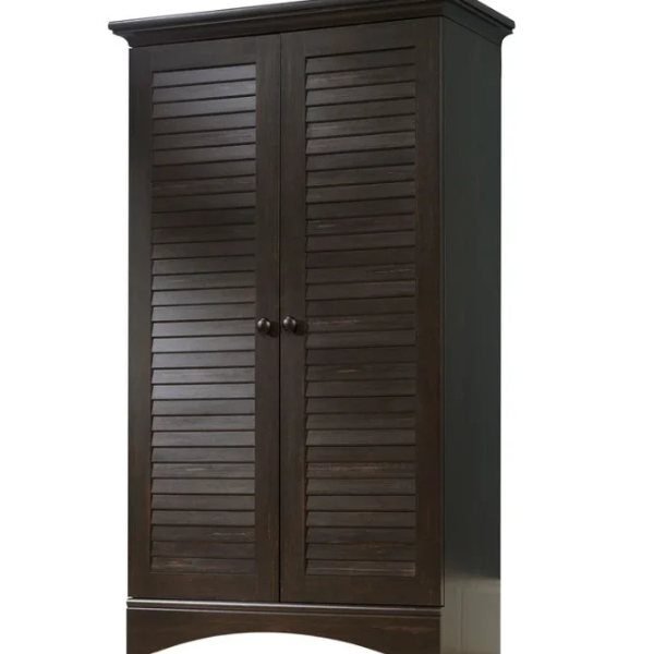 napoli-shutter-wardrobe-antiqued-paint-front-angle Napoli Shutter Wardrobe in Antiqued Paint, front angled view