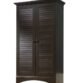 Napoli Shutter Wardrobe in Antiqued Paint, front angled view