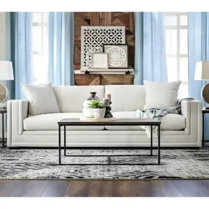 3 seater upholstered sofa in a modern living room