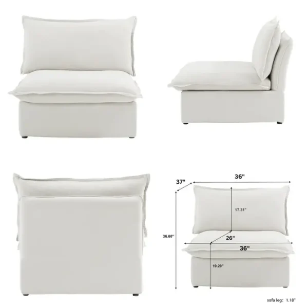 Lusso Cloud Corner Sofa (White) 4 Lusso Cloud Corner Sofa (White) 4