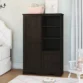 Minora Baby Wardrobe in Espresso Finish with Shelves and Drawers for Nursery Storage
