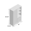 Minora Baby Wardrobe Dimensions Diagram (48.75" H x 33" W x 18.75" D)