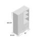 Minora Baby Wardrobe Dimensions Diagram (48.75" H x 33" W x 18.75" D)