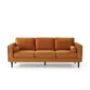 front view of 3 seater orange sofa