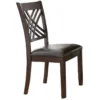 Regent Cross Dining Chair – Solid Wood Frame with Faux Leather Seat and Elegant Cross-Back Design in Brown Finish