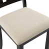 Trement Dining Chair - Close-up of Upholstered Seat in Beige Fabric