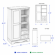 Minora Baby Wardrobe Dimension-Diagram Overall
