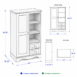 Minora Baby Wardrobe Dimension-Diagram Overall