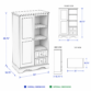 Minora Baby Wardrobe Dimension-Diagram Overall