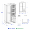 Minora Baby Wardrobe Dimension-Diagram Overall