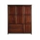 Oxford Sheesham Wardrobe in Walnut Brown, straight front view