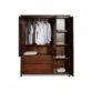 Oxford Sheesham Wardrobe with doors open