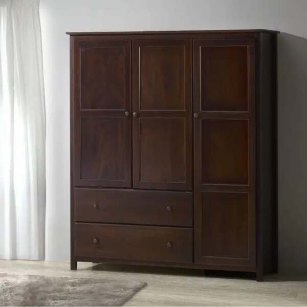 oxford-sheesham-wardrobe Oxford Sheesham Wardrobe in Walnut Brown