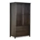 Branford Armoire – Solid Wood Wardrobe with Double Doors and Two Spacious Drawers in a Dark Finish.