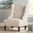Cambridge Wingback Chair Beige 1