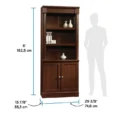 Montclair Bookcase Cherry with dimensions labeled.