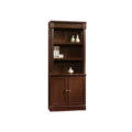 Montclair Bookcase Cherry with shelves and cabinet, front view