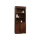 Montclair Bookcase Cherry with shelves and cabinet, front view
