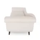 Side view of Velancia Chaise Sofa in Beige Polyester Blend with curved armrest