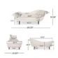 Velancia Chaise Sofa dimensions diagram with detailed measurements in inches
