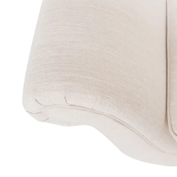 Velancia Chaise Sofa Beige Curved Armrest with Soft Upholstery Velancia Chaise Sofa Beige Curved Armrest with Soft Upholstery