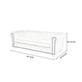 Windsor Leatherite Chesterfield Sofa Dimensions