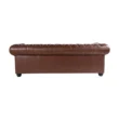 Windsor Leatherite Chesterfield Sofa Brown 3