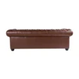 Windsor Leatherite Chesterfield Sofa Brown 3