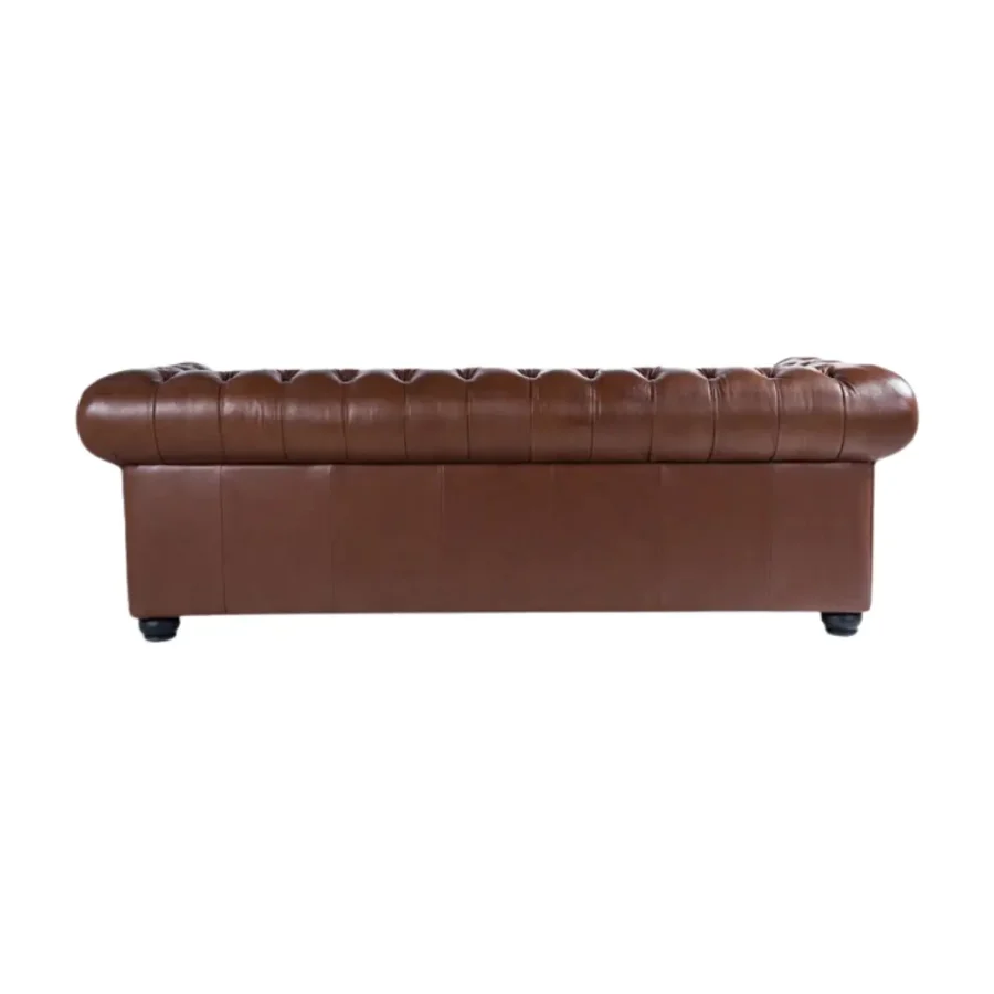 Windsor Leatherite Chesterfield Sofa Brown 3 Windsor Leatherite Chesterfield Sofa Brown 3