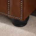 Windsor Leatherite Chesterfield Sofa Brown 5