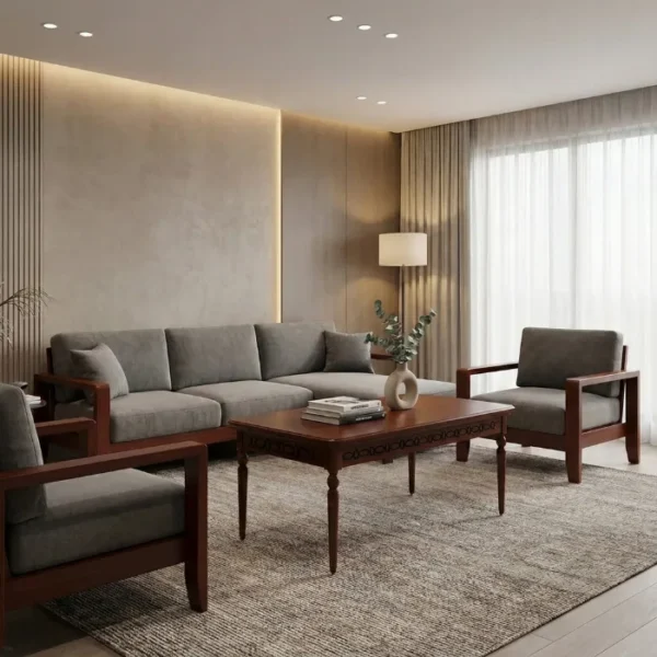 Conte Center Table Featuring Conte Center Table in a modern living room