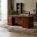 Conte Executive Desk by ROCO front view in a furnished office in Pakistan
