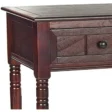 wooden cosole table showing wooden edges