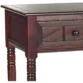 wooden cosole table showing wooden edges