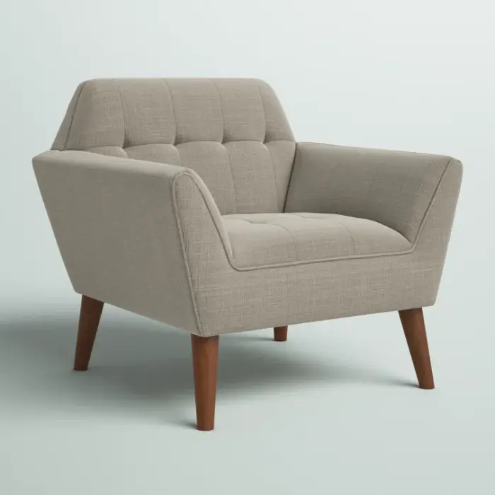 Prestige Upholstered Armchair side view grey