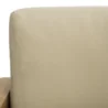 Close-up of Beige Cushion on Solterra Teak Outdoor Sofa – Water-Resistant and Plush Upholstery