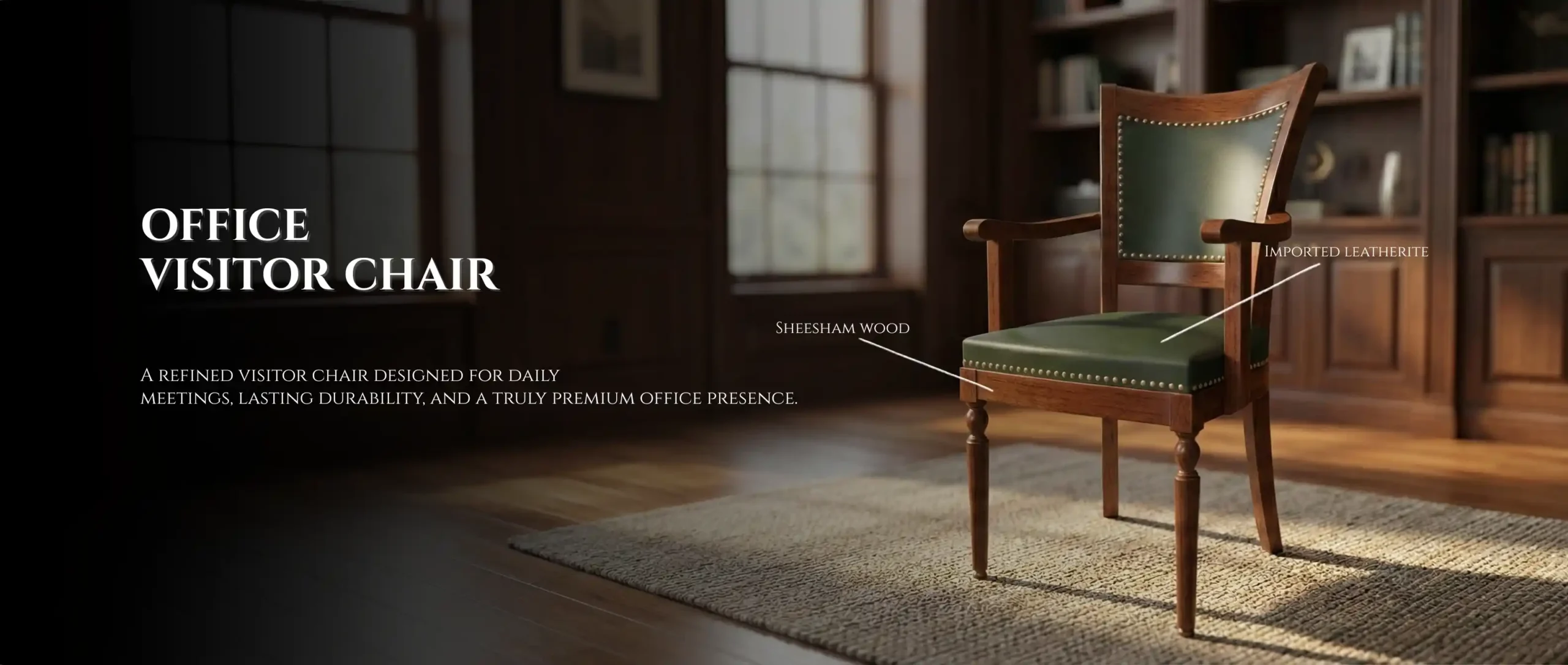 office visitor chair in a modern office backgroung banner image