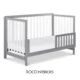 Grey Baby cot Convertible Crib side view