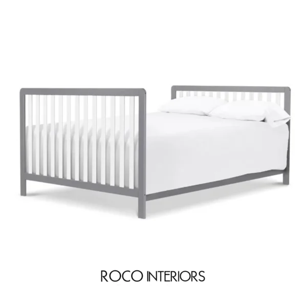 Grey Baby cot Convertible Crib bed form