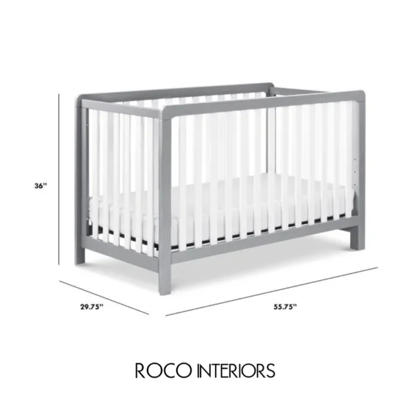 Grey Baby cot Convertible Crib dimentions