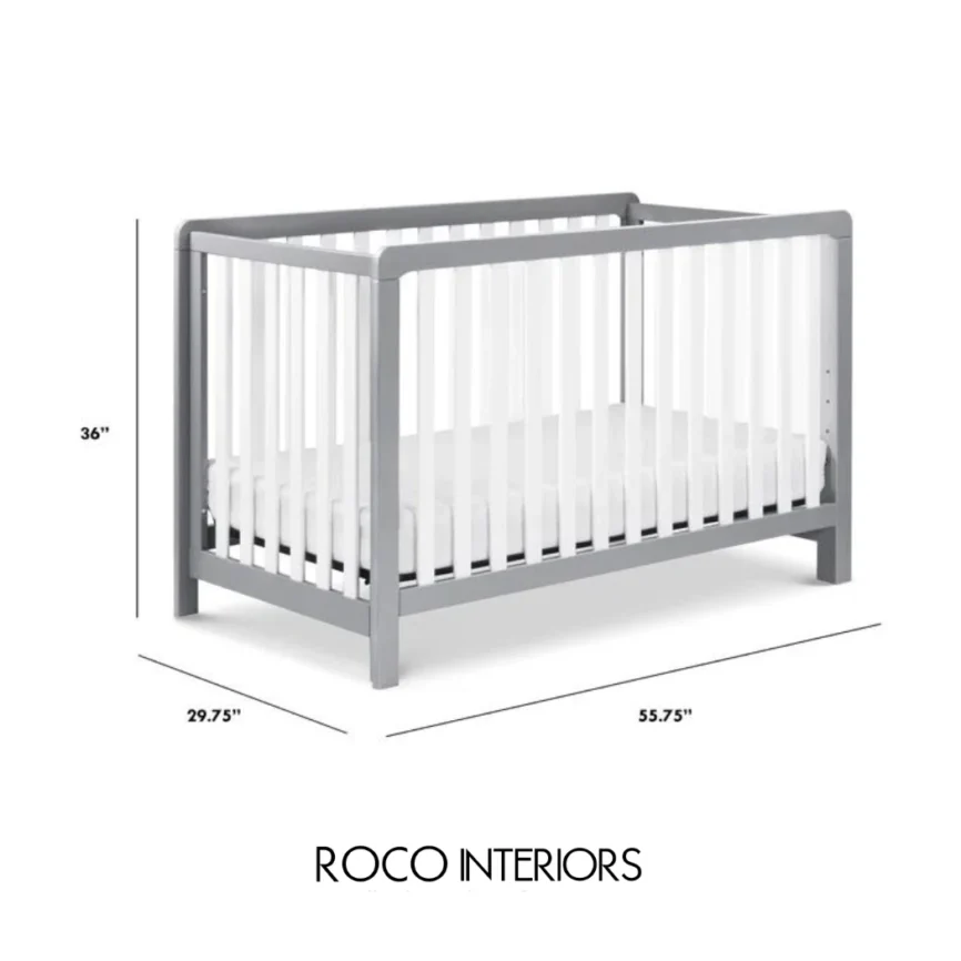 Grey Baby cot Convertible Crib dimentions