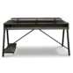 Roco Elite Gaming Desk featuring a sleek design with a raised shelf for extra storage and a sturdy metal frame.