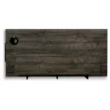 Close-up of the Roco Elite Gaming Desk’s front panel featuring a sleek wood finish and a minimalist black handle.