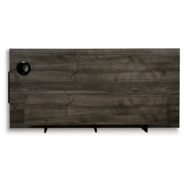 Gaming Desk 6 Close-up of the Roco Elite Gaming Desk’s front panel featuring a sleek wood finish and a minimalist black handle.