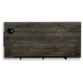 Close-up of the Roco Elite Gaming Desk’s front panel featuring a sleek wood finish and a minimalist black handle.