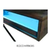 Roco 60 gaming desk right LED lights view