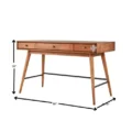Dimensions of Roco Script 50″ Writer’s Desk with a 50-inch width, 30-inch height, and 23.75-inch depth, showcasing its clean lines and minimalist design
