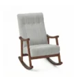 grey rocking chair in a white background